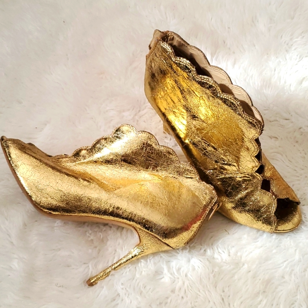 Metallic Gold Booties